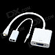 CHEERLINK Micro HDMI Male to VGA Female Cable + Bisected Audio Cable Set - White