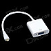 CHEERLINK Micro HDMI Male to VGA Female Cable + Bisected Audio Cable Set - White