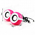 NINTAUS JT014 Portable USB Powered 3.5mm Wired Desktop Speaker Set for PC / Laptop - Pink + White