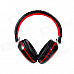 MQ22 3.5mm On-ear Headphones with Microphone for IPHONE / IPOD / IPAD - Black + Red