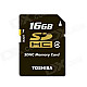 Toshiba 16GB SDHC Class 4 Secure Digital Memory Card (SD-K16G2B8TRT)