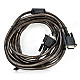 Apower-link D-V05 VGA Male to Male Connection Cable - Translucent Brown + Black (4.9m)