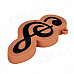 Music Note Style USB 2.0 Flash Drive - Light Brown + Black (4GB)