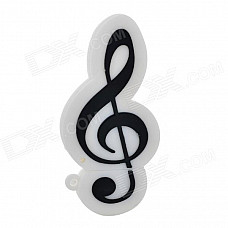 Music Note Style USB 2.0 Flash Drive - White + Black (4GB)