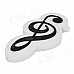 Music Note Style USB 2.0 Flash Drive - White + Black (4GB)