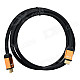 HDMI Male to Male Copper Connection Cable w/ Mesh Jacket - Golden + Black (1.8m)