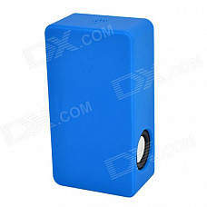 Mini Sensor Speaker w/ 3.5mm / Mini USB for Smartphones - Deep Blue (3 x AAA)