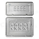 DIY Replacement Motorcycle Thickened Stainless Steel Front & Rear License Plates - Silver (Pair)