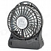 Portable USB Powered Rechargeable 4-Blade Fan w/ Indicator - Black (1 x 18650)