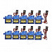 SG90 Universal 9g Servo Motors w/ Accessories for R/C Robot / Helicopter - Blue + Yellow (10 PCS)