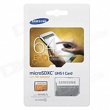 Samsung Electronics 64GB EVO Micro SDXC with Adapter Upto 48MB/s Class 10 Memory Card (MB-MP64DA/AM)