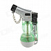 602 Creative Fashion Gourd Shape Wind-proof Gas Lighter w/ LED Light - Green