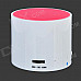 KUBEI 300A Portable Wireless Bluetooth V3.0 Speaker w/ Micro USB - White + Light Pink