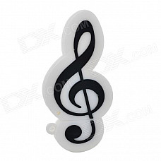 Music Note Style USB 2.0 Flash Drive - White + Black (16GB)