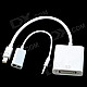 CHEERLINK Mini DVI Male to DP Female + Bisected Audio Cable Set - White (25cm)