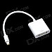 CHEERLINK Mini DVI Male to DP Female + Bisected Audio Cable Set - White (25cm)