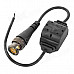 Passive Video Transmitter BNC Connector Cable for Camera Monitor - Black (2pcs)