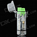 Plastic Refillable Ethane Lighter w/ LED - Green + Transparent (3 x AG3)