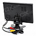 9" TFT Screen Car Monitor Displayer w/ Stand + Touch Key + Remote Controller - Black
