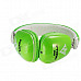 MQ33 Wired 3.5mm Jack Plug Headphone Headset w/ Microphone for IPHONE / IPAD / IPOD - Green + White