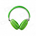 MQ33 Wired 3.5mm Jack Plug Headphone Headset w/ Microphone for IPHONE / IPAD / IPOD - Green + White