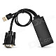 USB Powered VGA to HDMI HDTV Convertor - Black