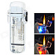 Water Resistant Ethane Yellow Light Refillable Lighter - White + Transparent (3 x AG3)