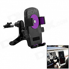 360' Rotation Car Air Conditioning Vent Mounted Holder Bracket for Cellphone / GPS - Black + Purple