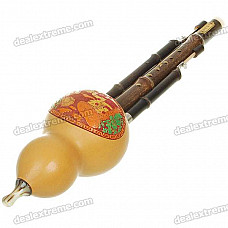 Bottle Gourd Bamboo Flute with Protective Case (Bb Key)