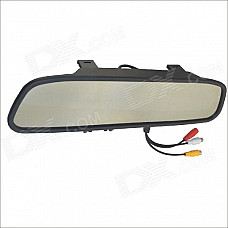 Carking YG-430 4.3" Car TFT LCD Rearview Mirror Monitor w/ AV Input for Parking - Black