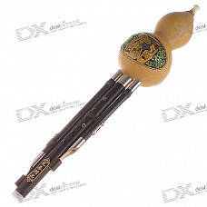 Bottle Gourd Bamboo Flute with Protective Case (C Key)