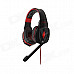 Each G4000 Stereo Pro Gaming Headband Headphone w/ Microphone / Remote / USB / 3.5mm - Red + Black