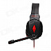 Each G4000 Stereo Pro Gaming Headband Headphone w/ Microphone / Remote / USB / 3.5mm - Red + Black