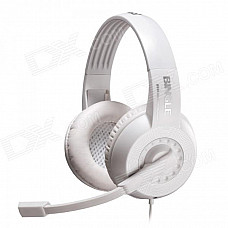 Bingle B326 Headband Music Headphone w/ Mic. / 3.5mm / Remote for Cell Phone / Tablet PC - White