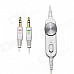 Bingle B326 Headband Music Headphone w/ Mic. / 3.5mm / Remote for Cell Phone / Tablet PC - White