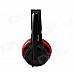 ME111 USB Wired On-Ear Headphones w/ Microphone - Black + Red (1.8cm-Cable)