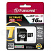 Transcend 16GB microSDHC Class 10 UHS-I 600x Flash Memory Cards TS16GUSDHC10U1