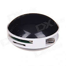 Cute Round Shape OTG Card Reader for Tablet PC, Smartphone - Black