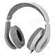 Gorsun GS-C7701 3.5mm Wired Stereo Bass Headphones w/ Microphone - White + Grey (1.2m-Cable)