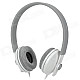 Gorsun GS-C7705 Wired Dynamic Stereo Bass Headphones Headset - White + Grey