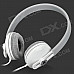 Gorsun GS-C7705 Wired Dynamic Stereo Bass Headphones Headset - White + Grey