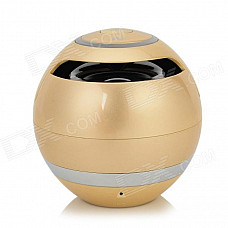 BL-25 Mini Portable Bluetooth V3.0 Speaker w/ FM / TF / Micro USB / Mic. - Golden + Silver
