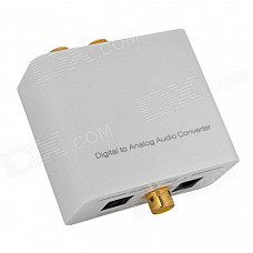 DP-DA01 Coaxial / AUX / R/L / Toslink Digital Audio Convertor - White
