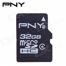 PNY Micro SDHC TF Memory Card - Black (32GB / Class 4)