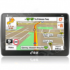 7" Car GPS Navigator w/ Bluetooth / FM / DDR256M / 8GB / 800MHz / CE6.0 / Europe Map - Black + Blue