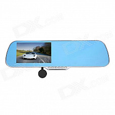 5-inch TFT-LCD Screen HD 1080P CMOS Dual Front & Rear Camera Car DVR - Blue