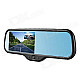5-inch Capacitive Screen HD 1080P CMOS Front & Rear Camera Car DVR w/ GPS - Black