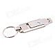 Creative Rotary Stainless Steel USB 2.0 Flash Drive Keychain - Silver (8GB)
