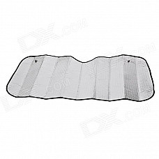 60 x 130 Windshield Sun Block Sunshade Plate Cover for Car - Silver