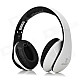 Bingle I680 3.5mm Wired Headband Headphone w/ Microphone / Remote - White + Black